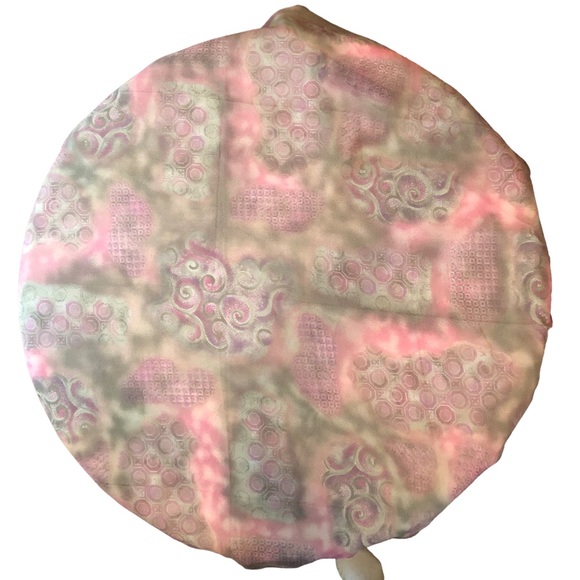 CURRUTI 1881 Paris Scarf Geometric Shape Mauve Green Sarong Silky Square 54x54 - Picture 9 of 14